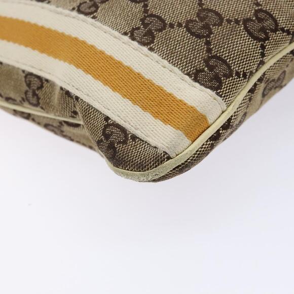 GUCCI GG Canvas Sherry Line Shoulder Bag Beige Gold - Picture 13 of 16